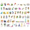 Wrapables Waterproof Vinyl Stickers for Water Bottles, Laptop, Phones, Skateboards, Decals for Teens, 110pcs, Art Supplies